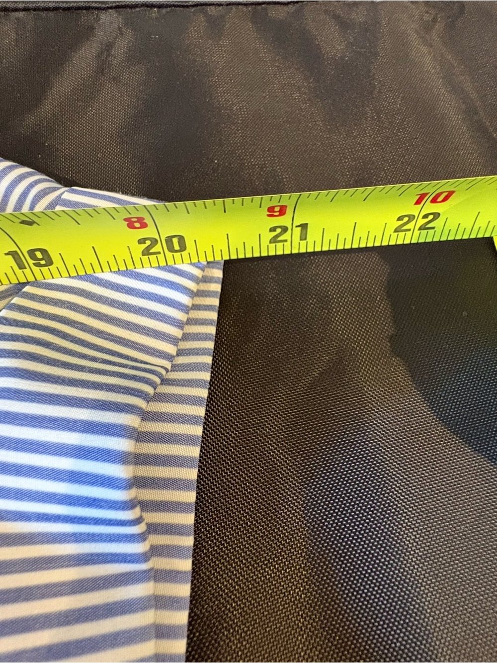 ☀️☀️☀️3 for $30!Blue Blouse Pinstripe Business Casual Summer Coastal Grandmother - Picture 5 of 8